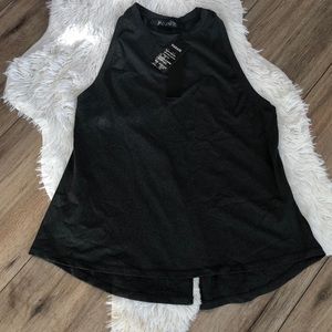 NIB Podom Charcoal Gray Racerback Tank Top